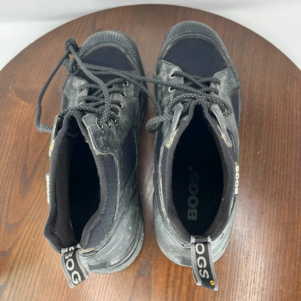 Bogs Jamison Shoes Mens 44‎ / 11 Black Comfort Rubber Waterproof Hiking Boots